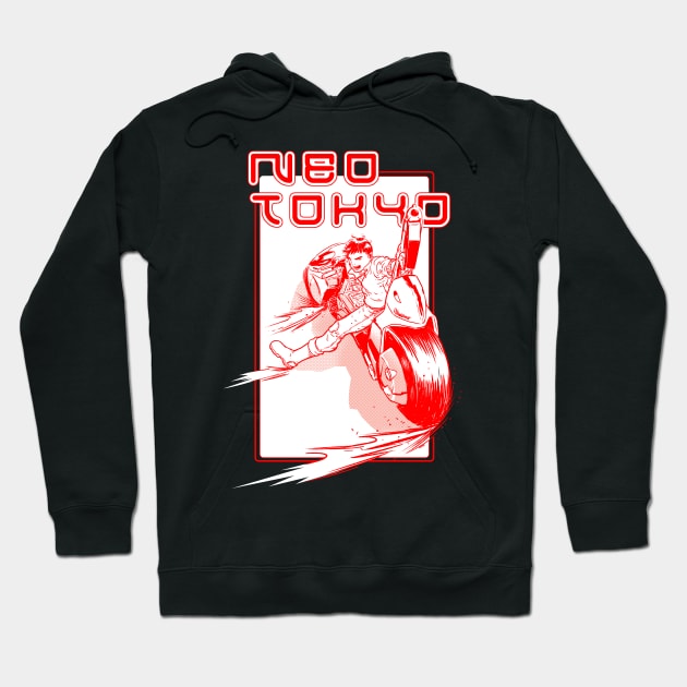 Neo Tokyo - duo tone Hoodie by peyi_piye